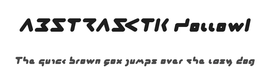 ABSTRASCTIK Hollow1 by http://www.dafont.com/wino-s-kadir.d2209 โ Display Font