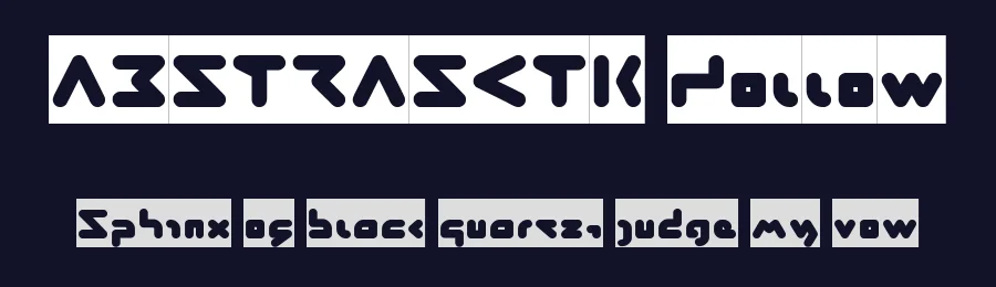 ABSTRASCTIK Hollow by http://www.dafont.com/wino-s-kadir.d2209 — Display Font — thumbnail 2