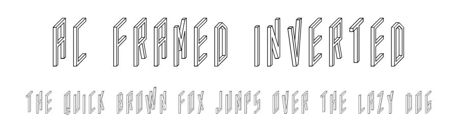 AC Framed Inverted by Adrian Candela — Display Font