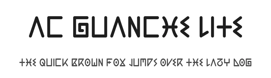 AC Guanche Lite by Adrian Candela — Display Font