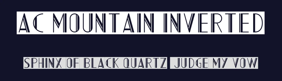 AC Mountain Inverted by Adrian Candela — Display Font — thumbnail 2