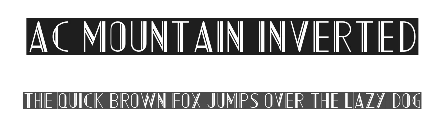 AC Mountain Inverted by Adrian Candela — Display Font
