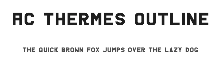 AC Thermes Outline by Adrian Candela — Display Font