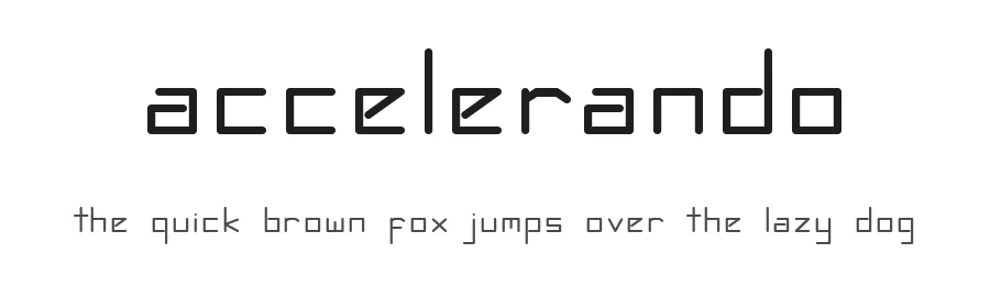 Accelerando by Ferag NicBhrde — Display Font
