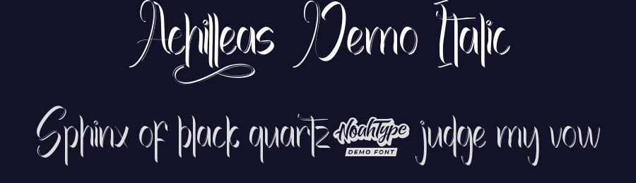 Achilleas Demo Italic by Shalsha & Suci Anita — Script Font — thumbnail 2