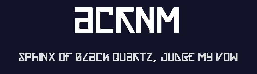 ACRNM by John Gauthier — Display Font — thumbnail 2