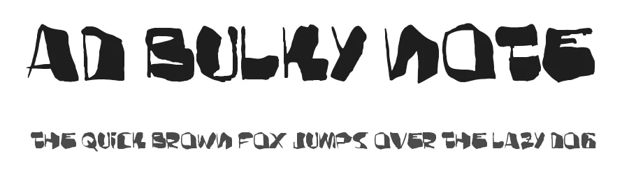 AD Bulky Note by Alex Dukal — Script Font