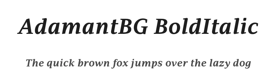 AdamantBG BoldItalic by Vedran Erakovic — Display Font