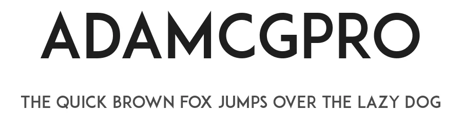 ADAMCGPRO by Shrenik Ganatra — Sans Font