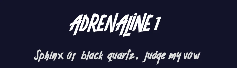 ADRENALINE1 by Creative LAB — Display Font — thumbnail 2