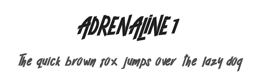 ADRENALINE1 by Creative LAB — Display Font
