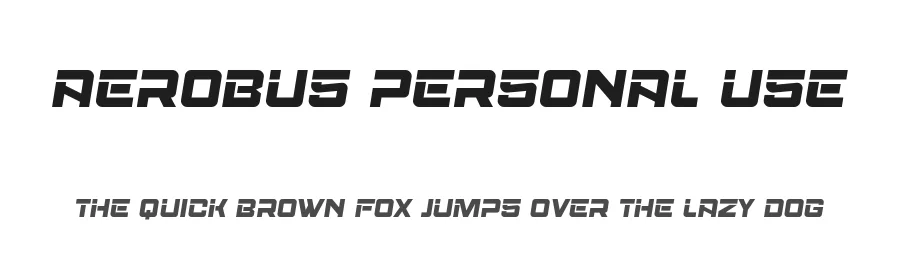 Aerobus Personal Use by Muhammad Afif Ersya — Sans Font