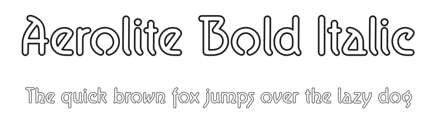 Aerolite Bold Italic by Jan Paul β Display Font