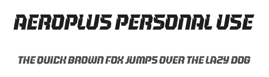 Aeroplus Personal Use by Muhammad Afif Ersya — Display Font