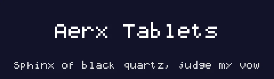 Aerx Tablets by memesbruh03 — Display Font — thumbnail 2