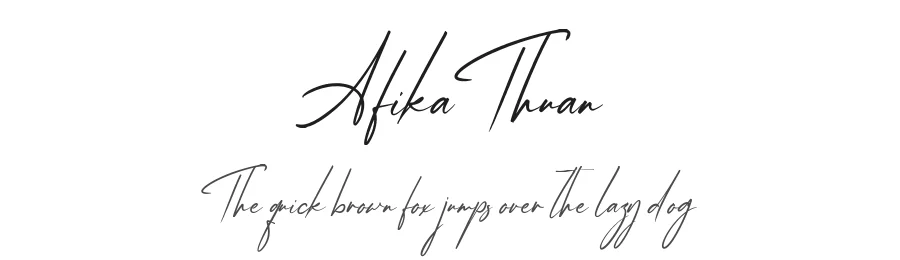 AfikaThuan by Pineungtype — Sans Font