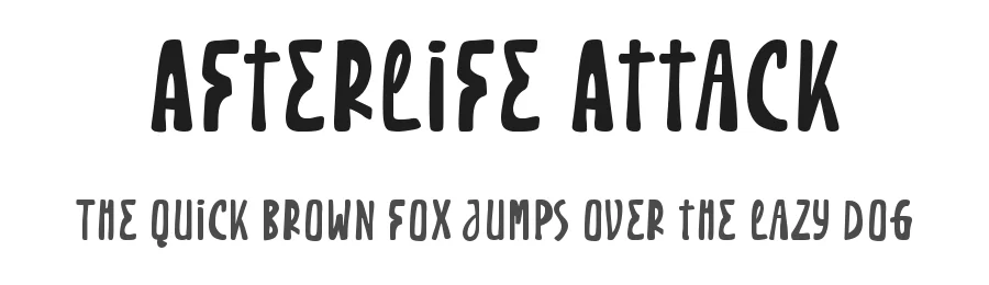 Afterlife Attack by Masa Aska Sanurumi — Display Font