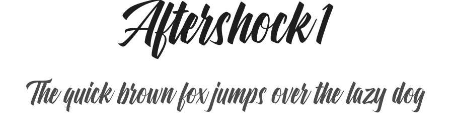 Aftershock1 by Octotype β Script Font