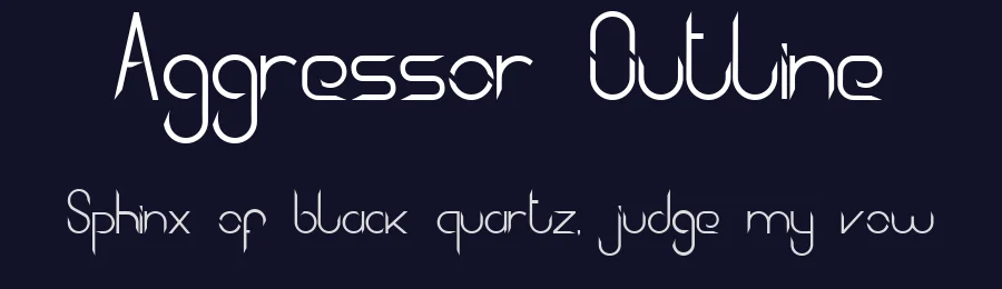 Aggressor Outline by Nermin Kahrimanovic — Display Font — thumbnail 2