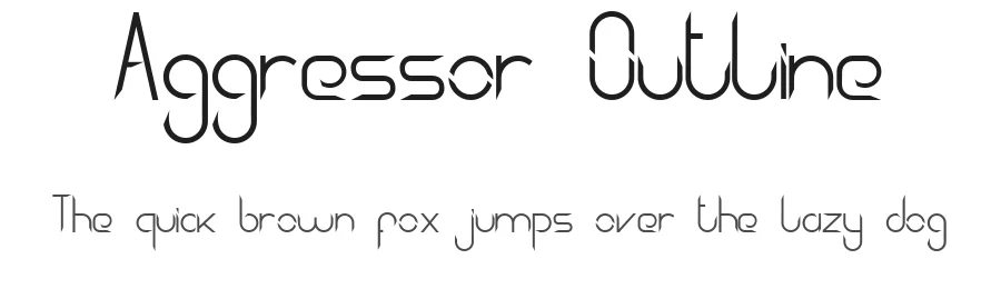 Aggressor Outline by Nermin Kahrimanovic — Display Font