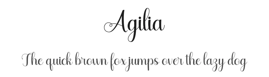 Agilia by Heru Utama Putra — Script Font