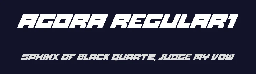 Agora Regular1 by Utopy — Display Font — thumbnail 2