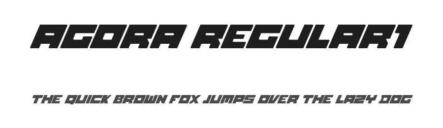Agora Regular1 by Utopy — Display Font