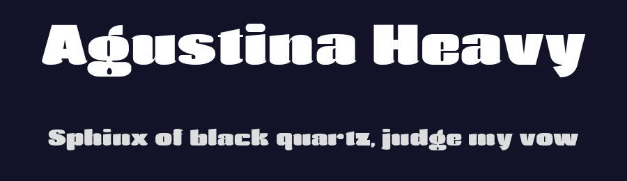 Agustina Heavy by Fernando Carvente — Display Font — thumbnail 2