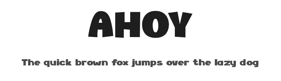 AHOY by PINISIART TEAM — Display Font