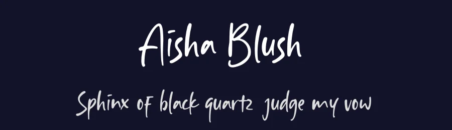 Aisha Blush by Muhamad Yusron  Billah — Script Font — thumbnail 2