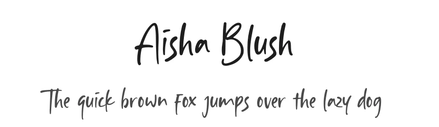 Aisha Blush by Muhamad Yusron  Billah — Script Font