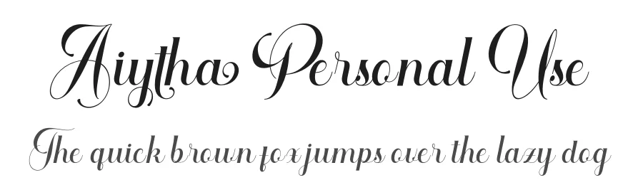Aiytha Personal Use by Donis Miftahudin — Script Font