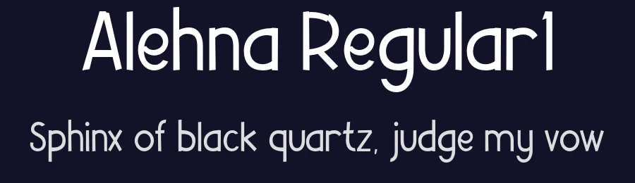 Alehna Regular1 by Musthafa Kamal Emje — Display Font — thumbnail 2