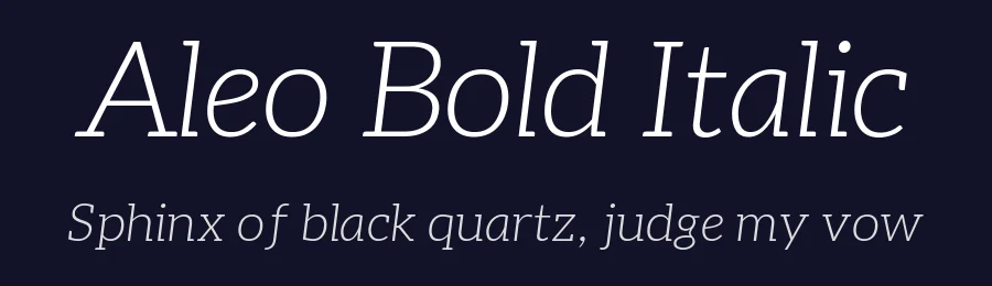 Aleo Bold Italic by Alessio Laiso — Display Font — thumbnail 2