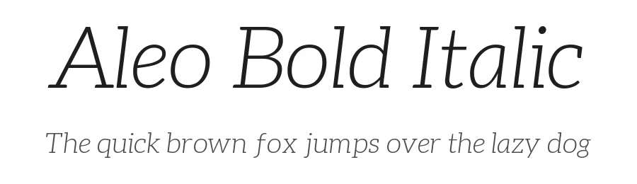 Aleo Bold Italic by Alessio Laiso β Display Font