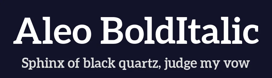 Aleo BoldItalic by Alessio Laiso — Display Font — thumbnail 2
