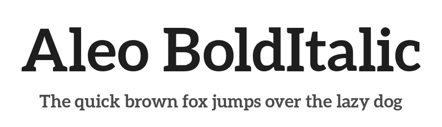 Aleo BoldItalic by Alessio Laiso β Display Font