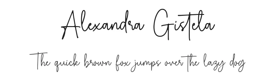 Alexandra Gistela by Iqbal Pauji — Script Font