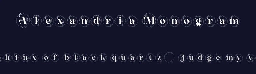 Alexandria Monogram by Heru Utama Putra — Display Font — thumbnail 2