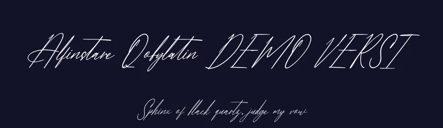 Alfinstare Qobylatin DEMO VERSI by Heru Utama Putra — Script Font — thumbnail 2
