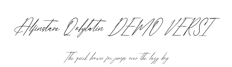 Alfinstare Qobylatin DEMO VERSI by Heru Utama Putra — Script Font