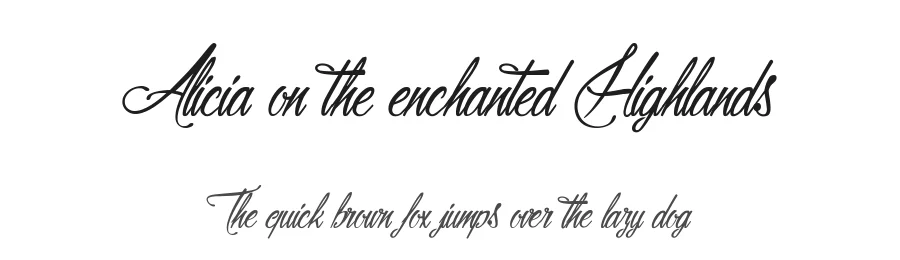 Alicia on the enchanted Highlands by Maelle.K — Script Font