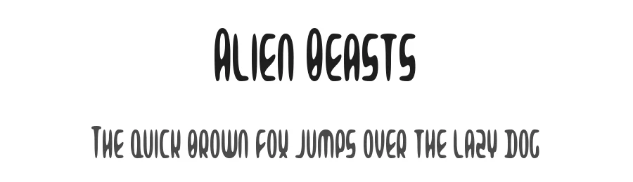 Alien Beasts by Darrell Flood — Display Font