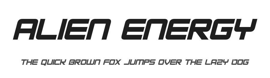 Alien Energy by Darrell Flood — Display Font
