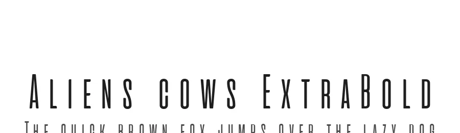 Aliens cows ExtraBold by Francesco Canovaro — Display Font