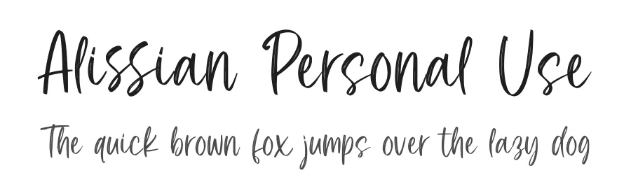 Alissian Personal Use by Donis Miftahudin — Script Font