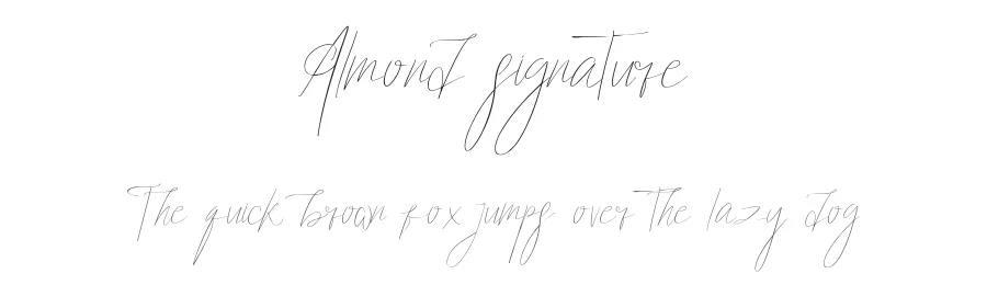Almond signature by Nomlimofont — Sans Font
