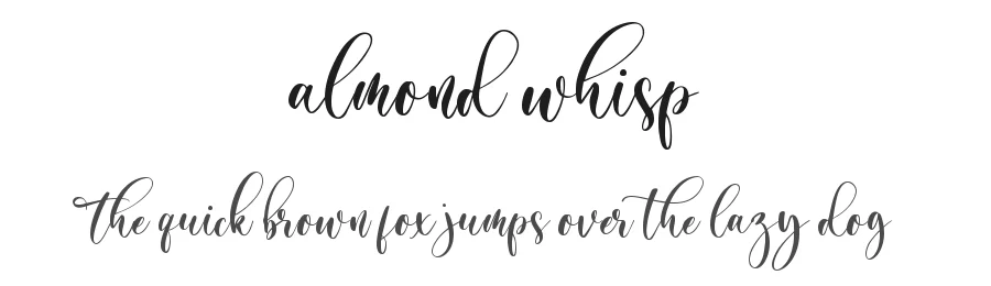 almond whisp by Muhamad Yusron  Billah — Script Font