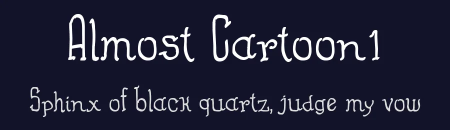 Almost Cartoon1 by galdinocartum@gmail.com — Display Font — thumbnail 2