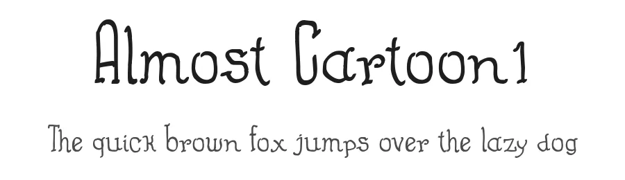 Almost Cartoon1 by galdinocartum@gmail.com — Display Font